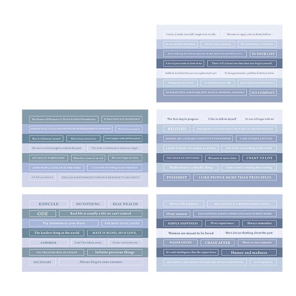 20 Sheets Quote Stickers for Scrapbooking Supplies Phrases Words Stickers for Vintage Junk Journaling DIY Art Crafts