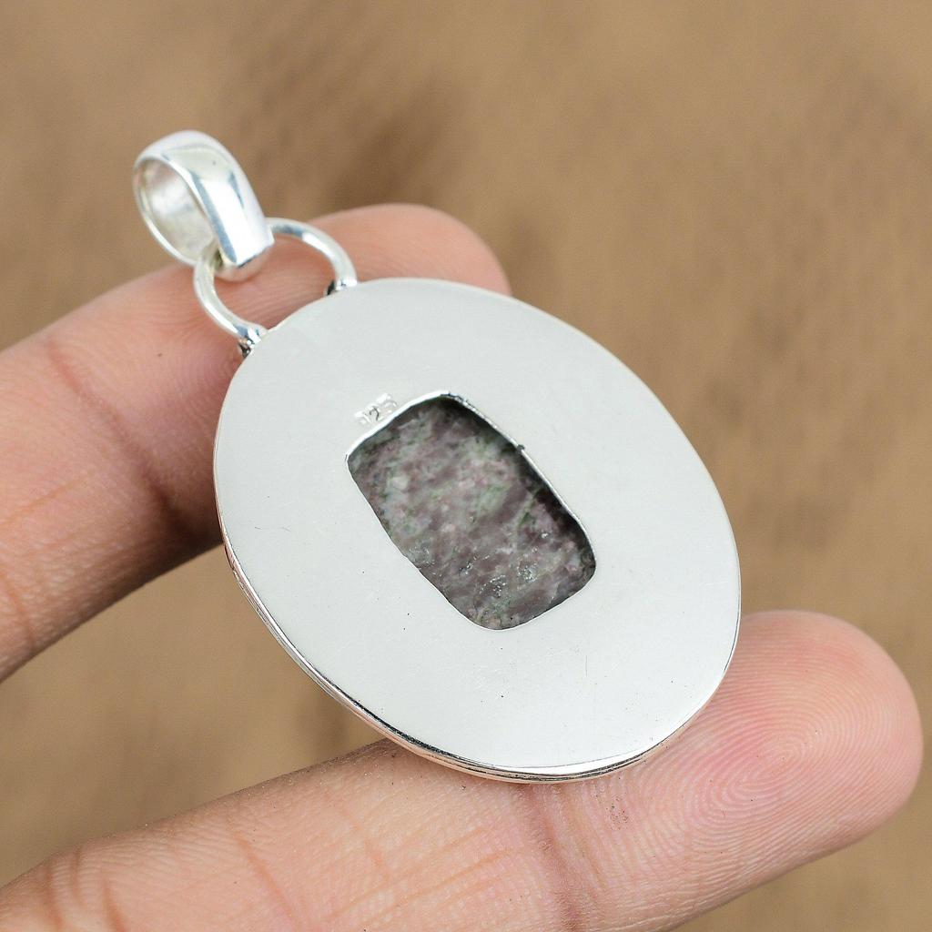 Mothers day Deal Radiant Eudialyte Stone Wedding Pendant Jewelry Sterling Silver