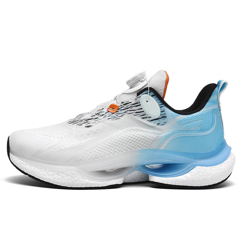 

2025 весна дышащая сетчатая спортивная обувь мужские вращающиеся шнурки без кнопок мягкая подошва легкие молодежные кроссовки 36