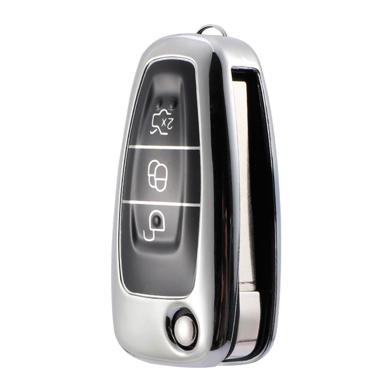 HITJ4 Car Key Cover Bag Case Shell Keychain for Ford Focus 2 3 MK3 ST RS Ecosport Kuga Escape Fiesta Fold C-Max S-Max Mondeo