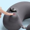 Inflatable U-shaped Pillow with Self-filled Design Built-in Air Pump Lightweight Portable Neck Support
