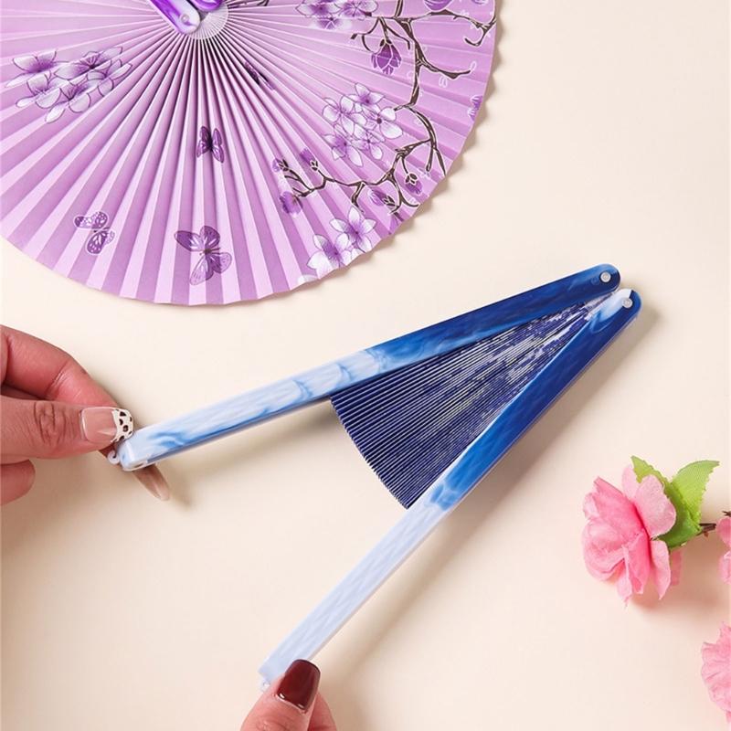 Round Magnetic Folding Hand Fan Compactly Coolings Fans For Outdoor Game Christmas Decorations Festival Performances