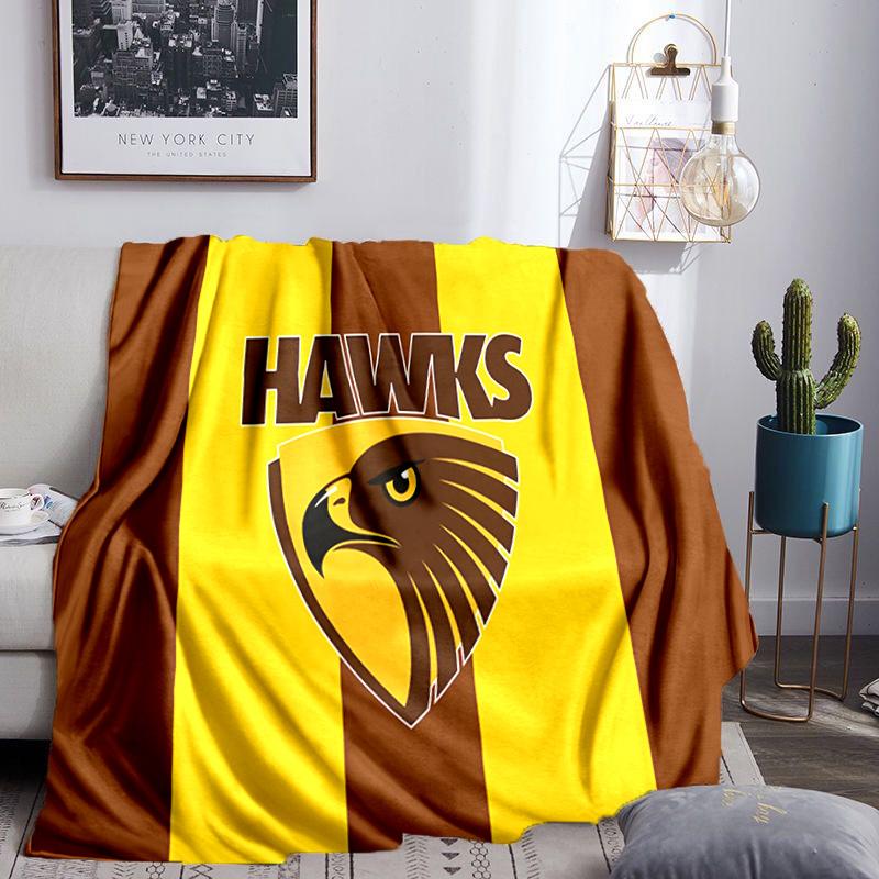 Hawks Teamgeist Decke Leichte Flanell Bettdecke Perfekt für Reisen, Camping, Wohnzimmer, Büros, Sofas, Fan Weihnachtsgeschenk