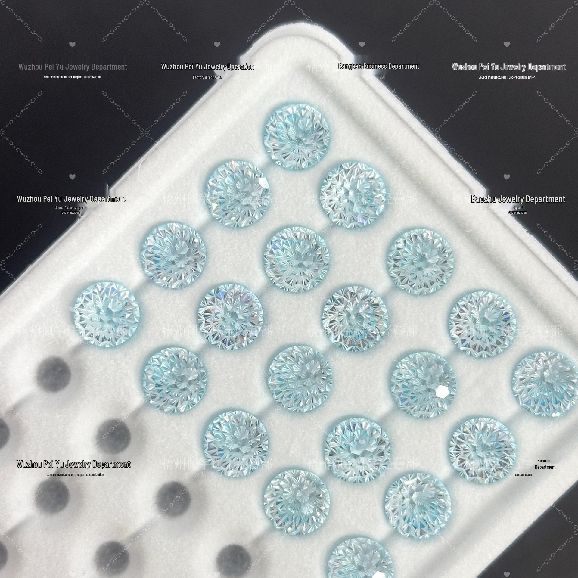 

Gradient Firework Cut Zircon Earrings - Sky Fire Super Flash 6mm