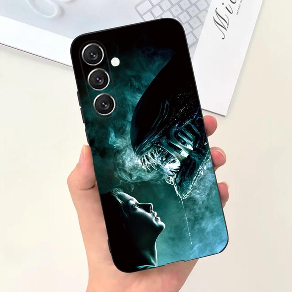 Movie A-Alien Xenomorph Phone Case For Samsung S25,S24,S21,S22,S23,S30,Ultra,S20,Plus,Fe,Lite,Note,10,9,5G Black Cover