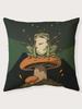 Frog On Mushroom Print Throw Pillow Cover, Cushion Case For Sofa Bedroom Living Room Couch Bed Office Chair Home Decor
