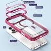 For iPhone 17 Pro Max Magnetic Case Compatible with MagSafe Clear Back Cover with Lens Cover Kickstand
