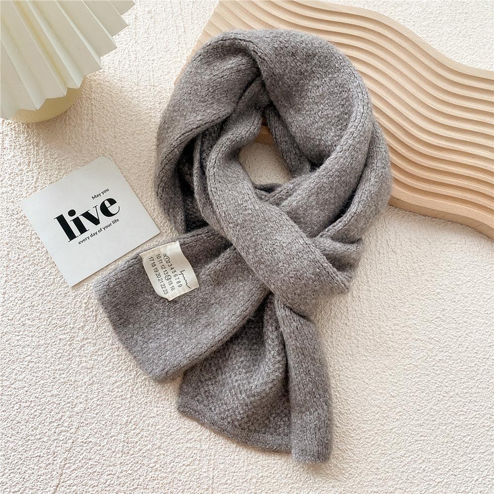 Écharpe femme automne hiver mode couleur unie tricoté écharpe chaude
