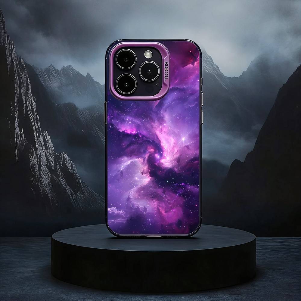 S-Space For Galaxy Art Black Candy Silver Phone Case Phone Case For iPhone17,16,15,14,13,12,11 Plus,Pro Max