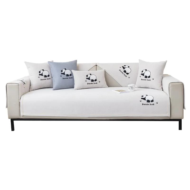 New Chenille Sofa Cushion Fabric Four Seasons Universal Non-Slip Cushion Cute Chinese Style Simple Style Sofa Cover Towel