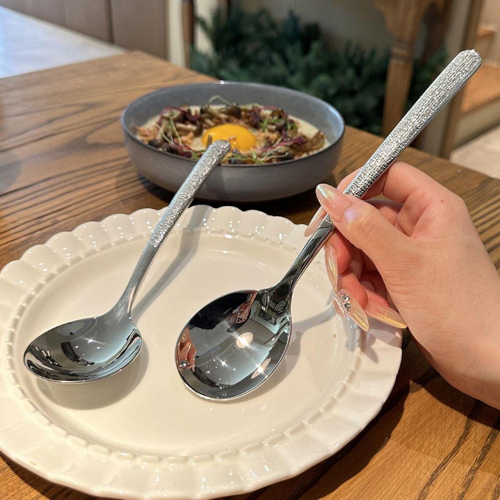 Luxury Stainless Steel Long Handle Multi-Purpose Spoon – Ideal for Main Dishes, Soups, and Desserts