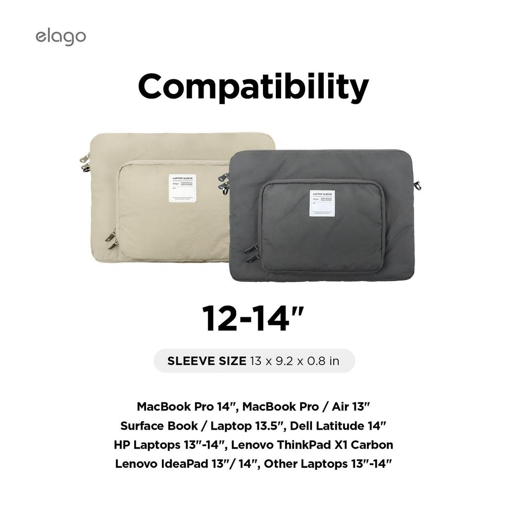 Tablet Laptop Pouch Compatible with Simple Lightweight Water Repellent Finished with Pocket Carrying Case Cable Storage Water Repellent Finished Shock