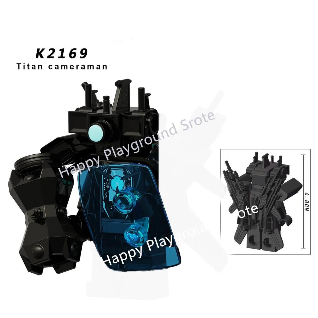 KDL SWAT Skibidi Toilet Man Figurki Anime Klocki Zabawki Tytanowy Kamerzysta Mówiący Człowiek TvMan Cegły Model Prezent Urodziny Dzieci