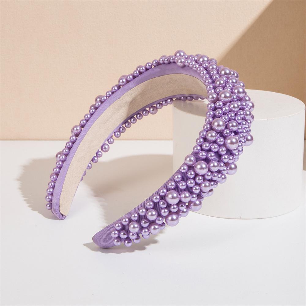 Solid Pearl Wide Headbands For Women Girls Headwear Fashion Cute Face Hairbands Female Hair bands Head Hoop Hair Accessories
