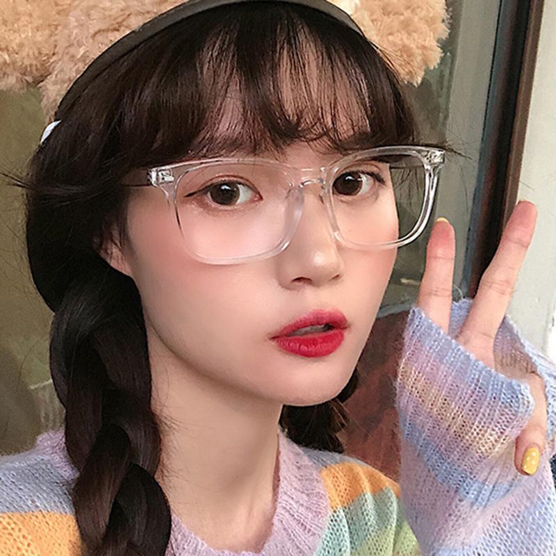 Gjennomsiktig datamaskinbrilleinnfatning Kvinner Menn Anti-blått lys firkantet briller Blokkeringsbriller Optisk brillebrille