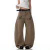 2026 Embroidered Denim Pants Loose Fit High Street Style Wide Leg Jeans Teens