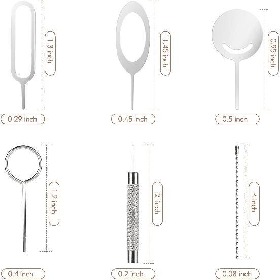 13 Pcs Sim Card Removal Tool Sim Card Tool Sim Ejector Tool iPhone Sim Card Removal Tool Sim Eject Tool Smooth and Burr-Free for All Cell Phones