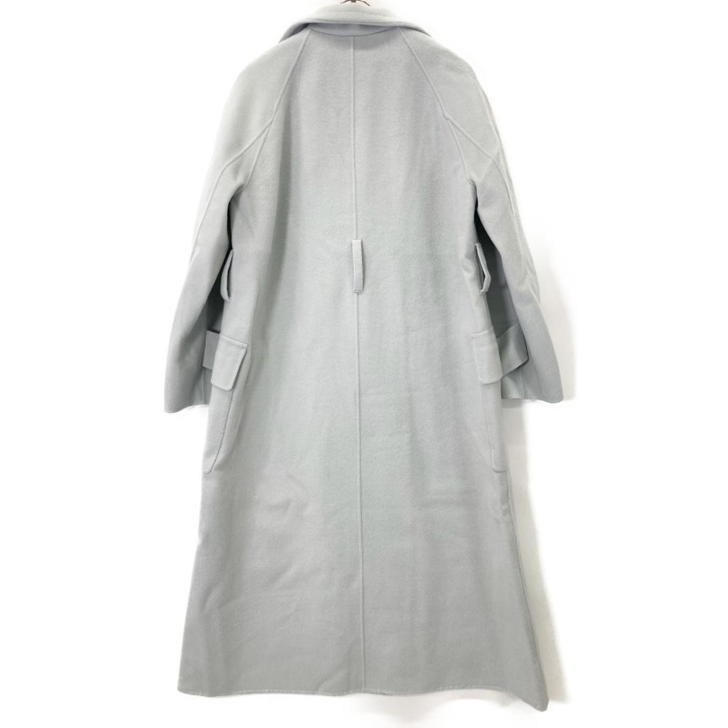 Diagram 03244 61002-00 Light blue wool double belted coat coat 36 Light greenUsed