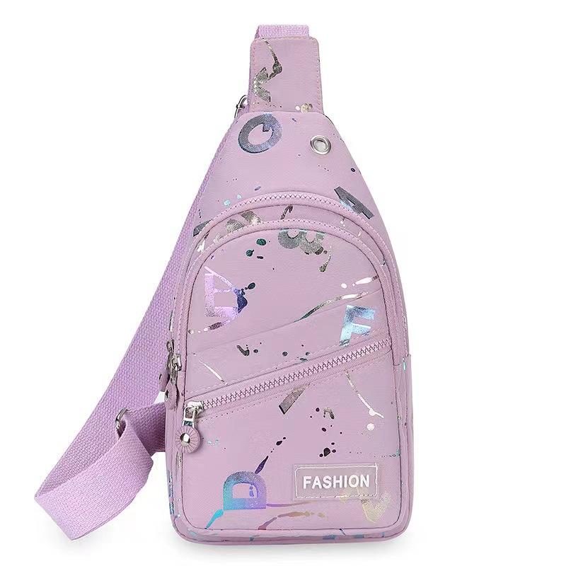 Mini Brusttasche für Damen Mode Print Crossbody Sling Rucksack Leichte Lässige Umhängetasche Große Kapazität Reise Tagesrucksack