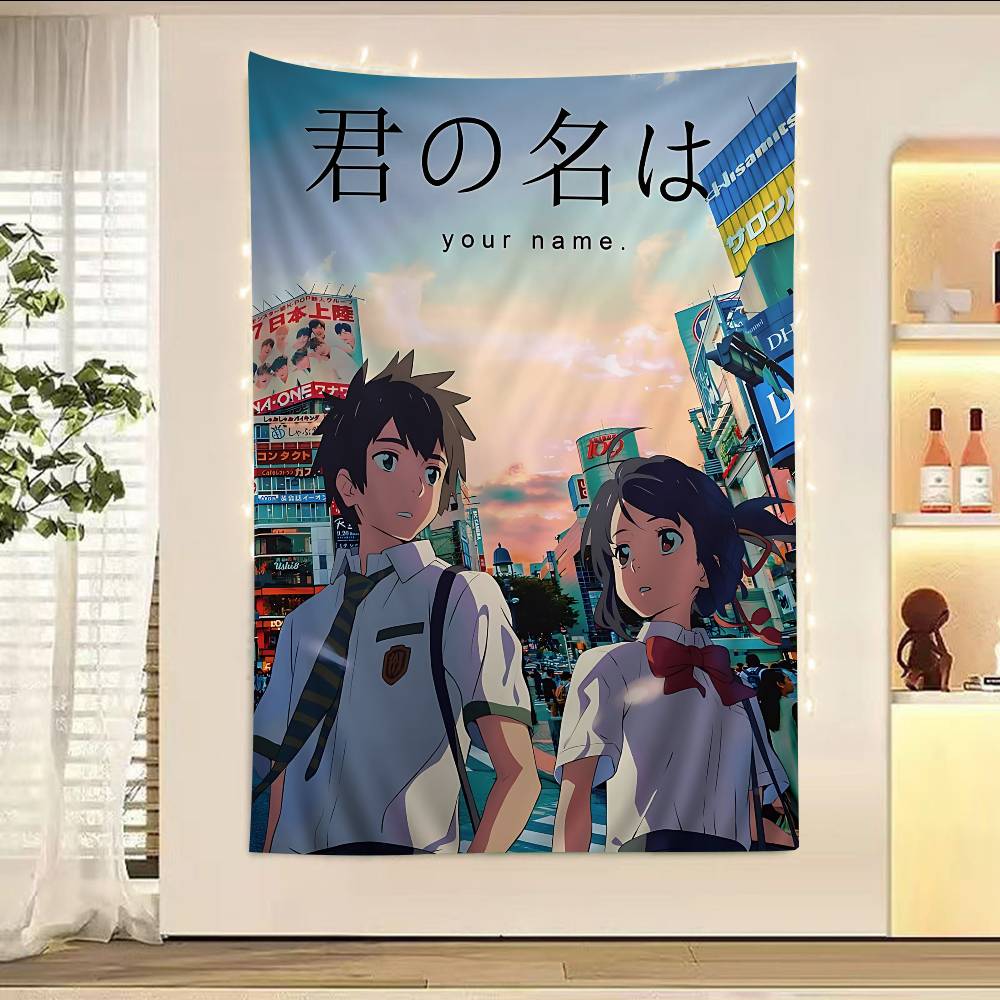 Anime Y-Your N-Name Cartoon Tapestry Wall Hanging Decoration Household Home Decor