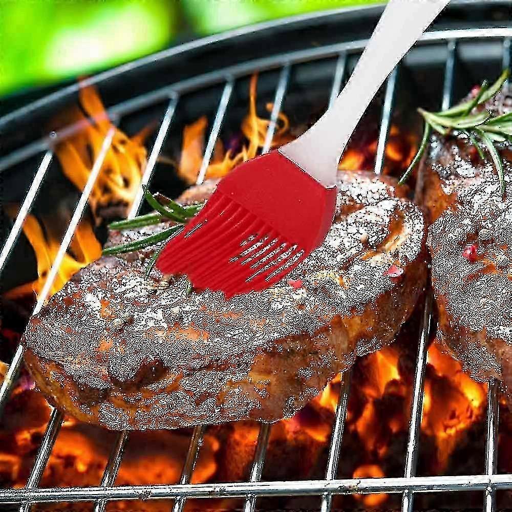 Silicone Pastry Brush - Heat Resistant Basting Brush for Cooking, BBQ & Grilling - Flexible Red Oil Brush Edition 0909