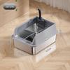 Extra Large Top-Entry Stainless Steel Cat Litter Box with Anti-Splash High Walls