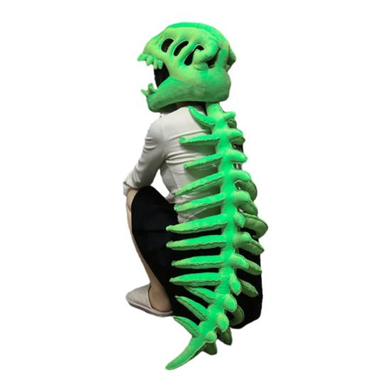 Реалістичний дитячий костюм скелета динозавра 3D Плюшевий одяг із задньою блискавкою Стиль «надягається зверху» Одяг динозавра для Геловінської вечірки Косплей