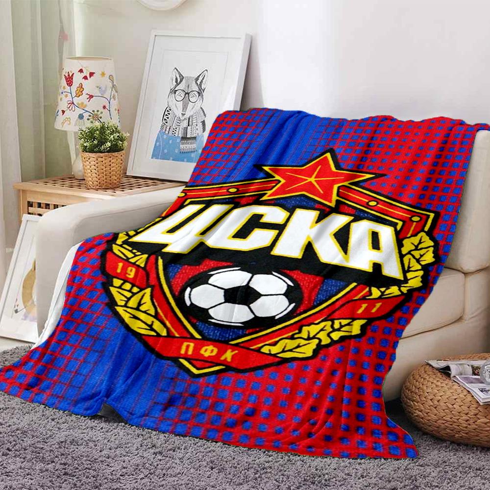 CSKA Moscow Print Flannel Blanket High Quality Warm Comfortable Cover for All Seasons Perfect for Gifts Home Decor