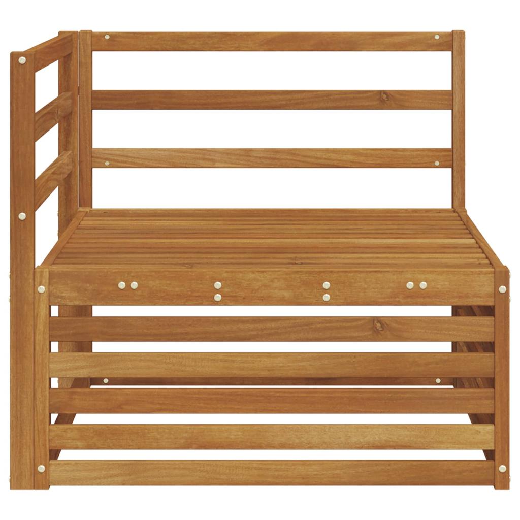 Outdoor Corner Sofa Solid Acacia Wood Natural Finish 83 x 83 x 73 cm
