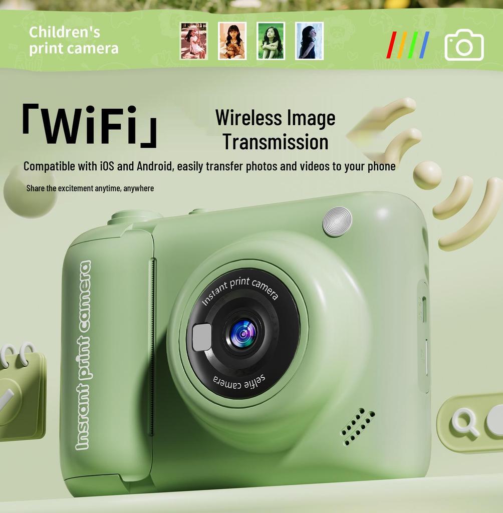 Colorful HD Instant Print Digital Camera for Kids – Multifunctional Holiday Gift