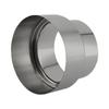 120mm To 100mm Duct Reducer Heat Resistant Precise Reduction Size Silver Stainless Steel Practical Wide Application