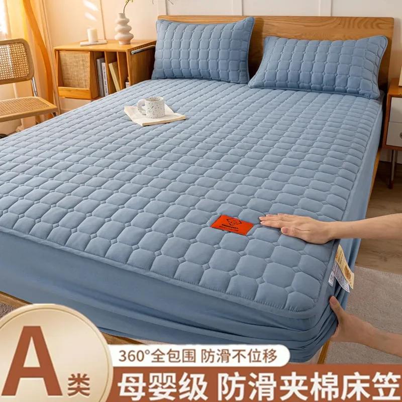 

Высококачественный стеганый чехол для матраса из соевого волокна, 100% хлопок, размер King Queen, индивидуальный стеганый чехол для кровати, наволочка не входит в комплект 90x200cm 1pcs