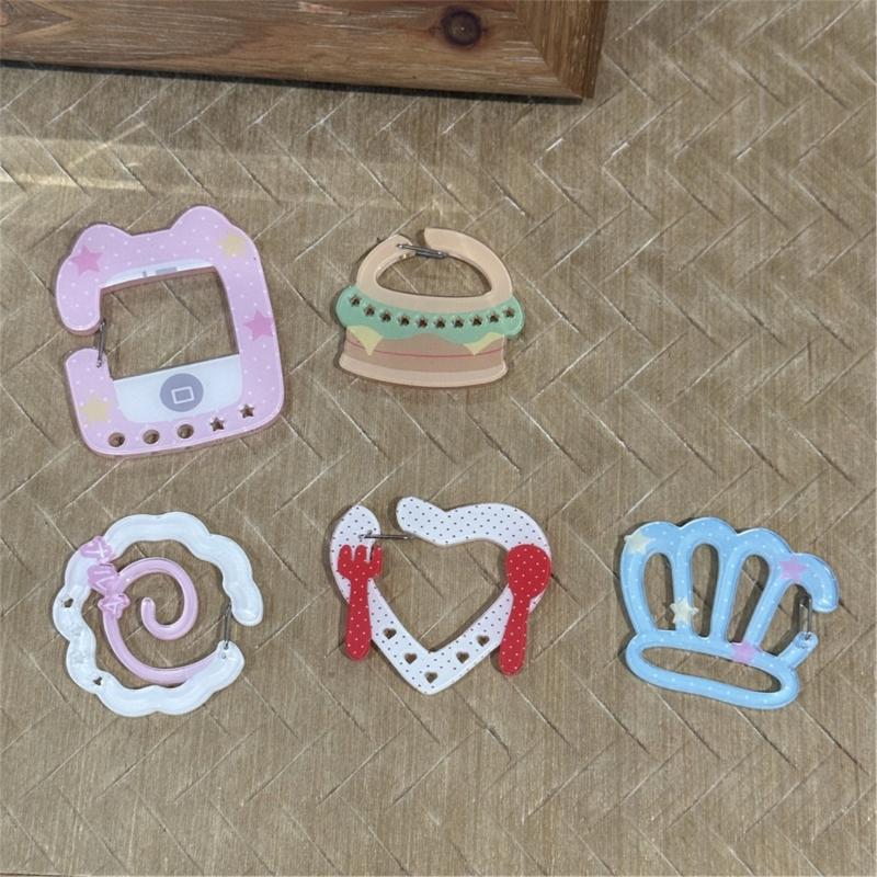 Carabiner Clip for Keys and Small Items Acrylic Pendant for Backpack Handbook Decoration Ita Bag Buckle Accessory