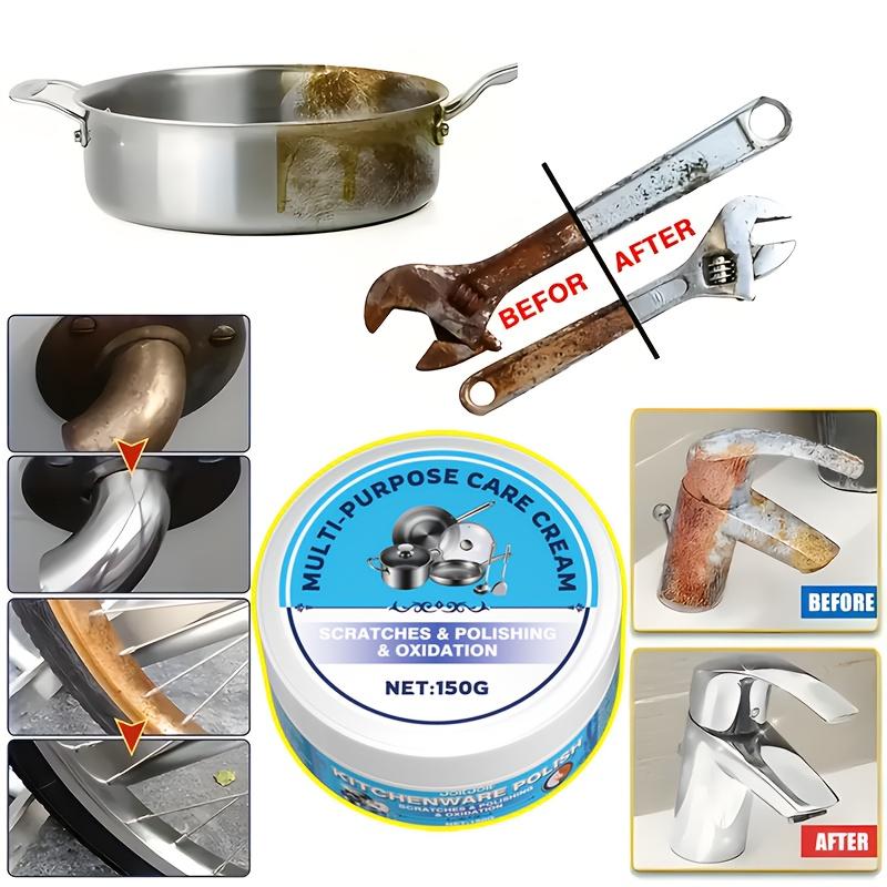 Multi Purpose Metal Polishing Agent for Cars Kitchen Utensils Sinks Faucets Iron Doors Professional Metal Refurbishment Paste