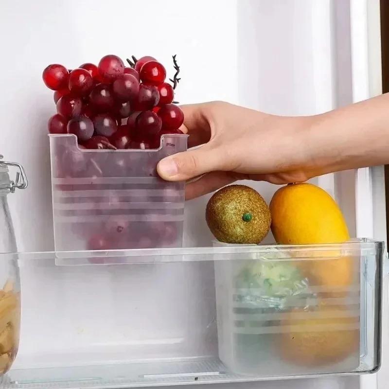 1/2/4/8/10pcs Fridge Side Door Storage Boxs Kitchen Food Vegetable Fruit Classification Box Plastics Miscellaneous Torage Container