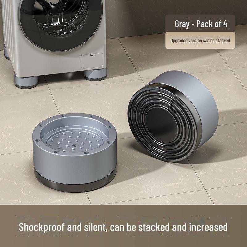 

Универсальная регулируемая нескользящая подставка для стиральной машины и холодильника - ударопрочная, усиленная конструкция Upgraded stacking, 4-pack