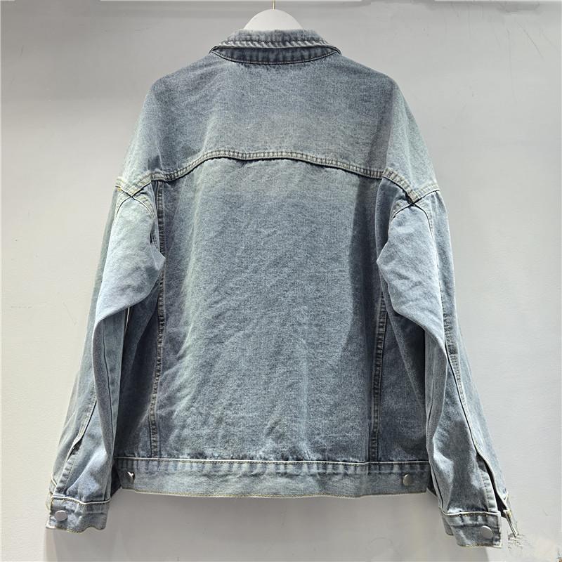 Giacca di jeans dolce coreana da donna con decorazione a fiore di lana 3D - Nuovi arrivi primaverili
