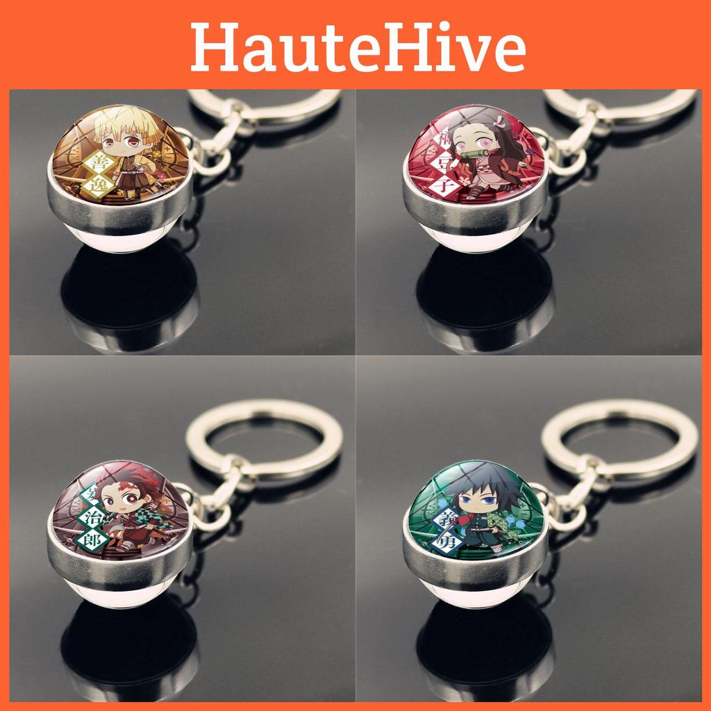 Stylowe akcesoria breloczki Demon Slayer dla fanów nowoczesny minimalistyczny design