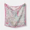 53CM Twill Silk Scarves Women Big City Print Square Scarves Wraps Bandana Small Hijab Foulards Ladies Tie Headband Neckerchief