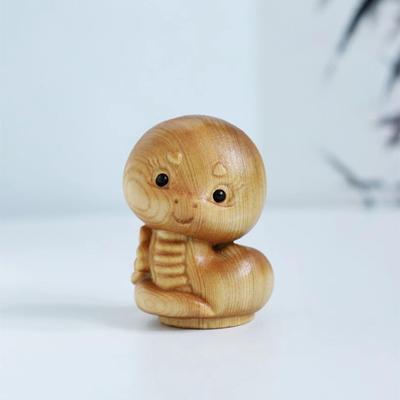 2025 Zodiac Figurine Figurine Compact Snake Snake Wood Carving New Decoration Good Luck Snake Decoration Welcome Spring Decoration New Decoration New