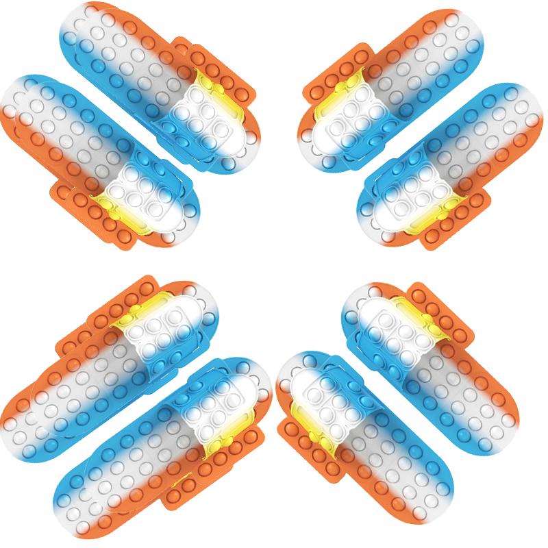 Big Pop It Slippers Push Bubble Fidget Toy Stress Reliever Sensory Decompression