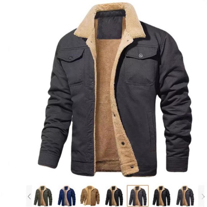 New autumn and winter, men's jacket, velvet cotton tooling casual jacket men's coat