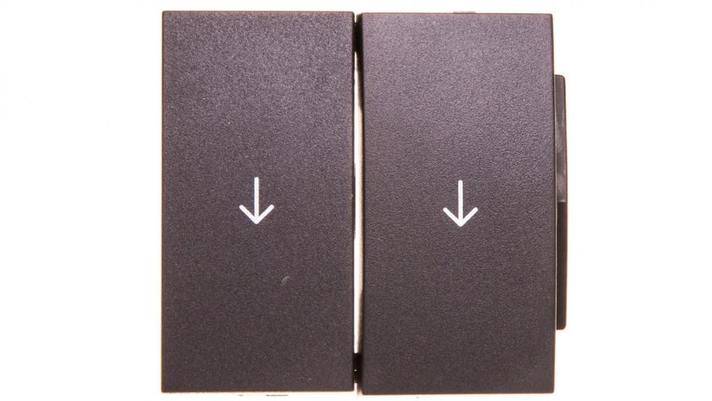 Berker B1/B5/B7 Glass Roller Shutter Switch Key with Arrow Symbol Double Anthracite 16251606
