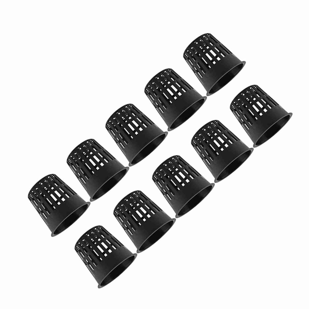 10pcsCelsiusSet   Safe Plastic Hydroponic Basket Cup for Garden Balcony Planting(Black)