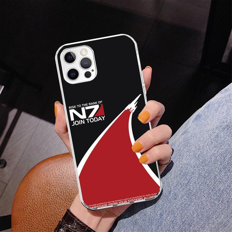 N7 Mass Effect Phnoe Case for Iphone 17 Air 16 16E 11 12 13 Mini 14 Plus 15 Pro Max 7 8 + SE 2020 Phone Cover Coque