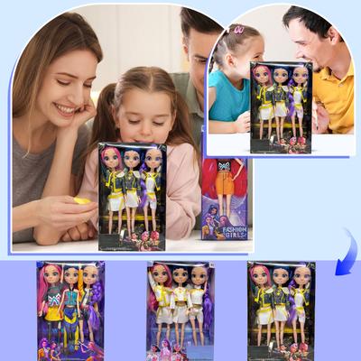 Fashionable Plastic Doll Figures Collection With Unique Stylish Outfits And Colorful Hairstyles Perfect Gift For Kids To And Creat