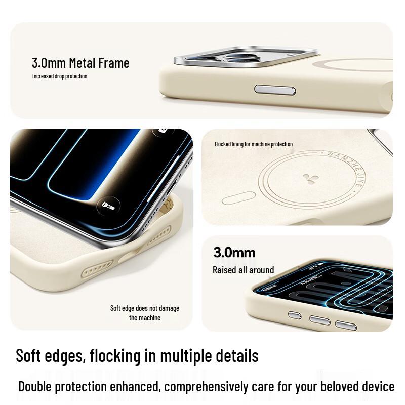 SANZHE Magnetic Liquid Silicone Phone Case for Apple iPhone
