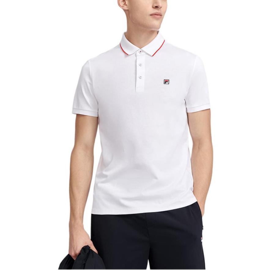 Men's Shirt FILA Polo Shirt Men's Standard White