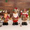Jingchen Christmas Telescopic Doll: Santa Claus & Snowman Window Display Ornament