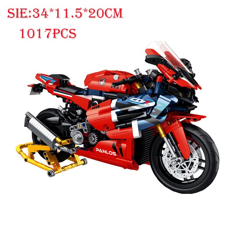 Technical Motorcycle Building Blocks PANLOS MOC Champion Racing City Car Model Speed Expert Motorbike Bricks Toys for Kids Gifts